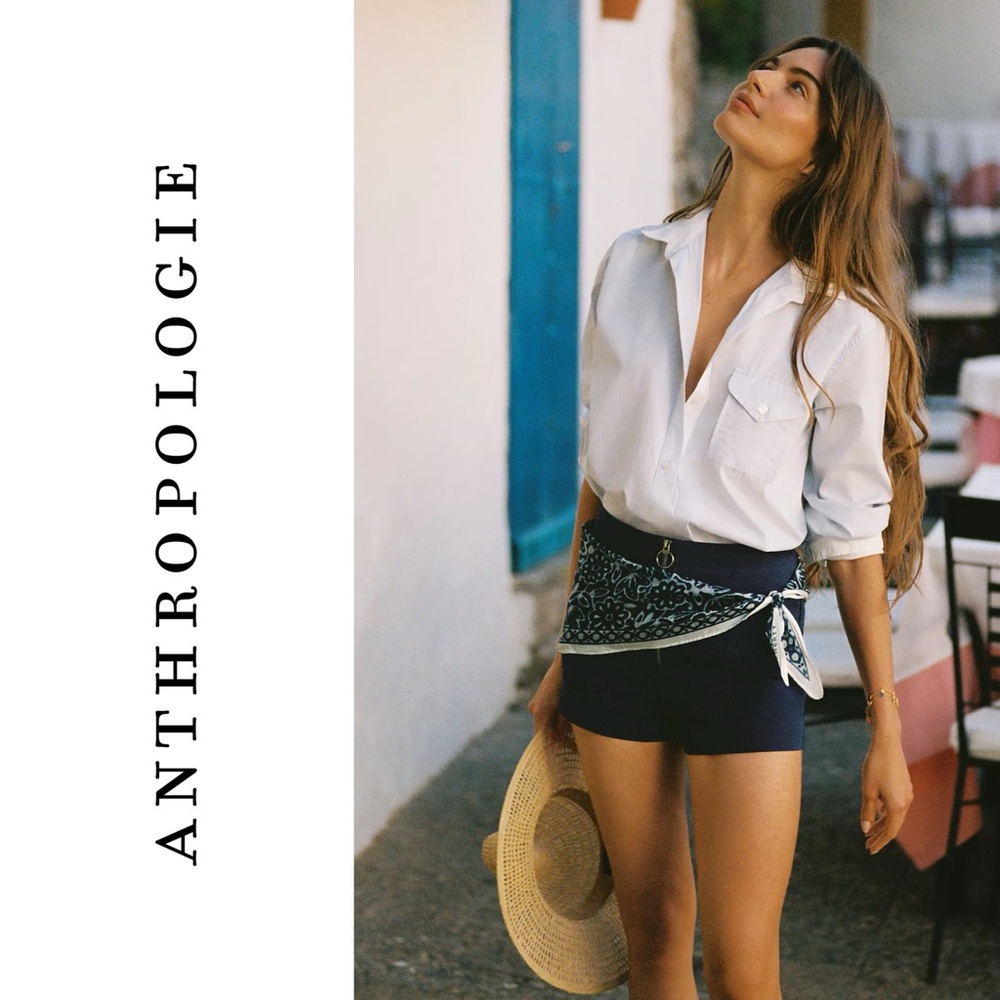 Anthropologie Maeve Zippered Micro Shorts - Picture 2 of 6
